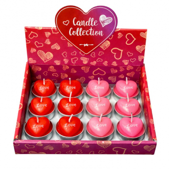 Купить Свеча чайная в виде сердца «Love» оптом